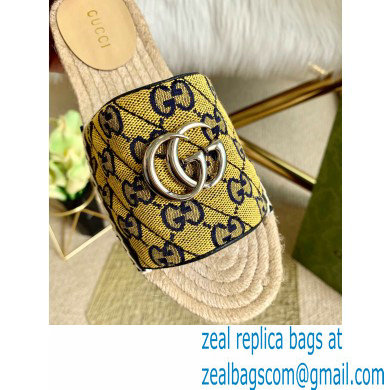 Gucci GG Multicolor Espadrilles Slides Sandals Yellow 2021 - Click Image to Close