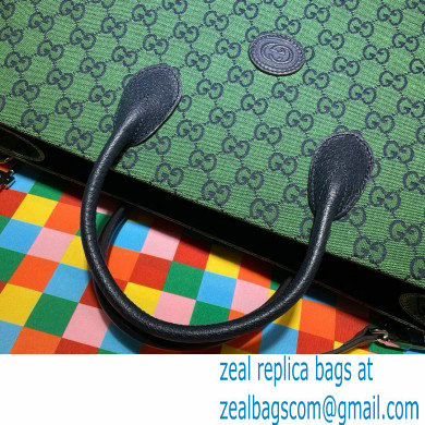 Gucci GG Multicolor Large Tote Bag 659980 Green 2021 - Click Image to Close