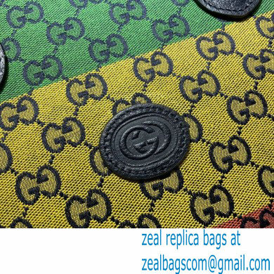 Gucci GG Multicolor Large Tote Bag 659980 Green/Yellow/Pink/Red 2021 - Click Image to Close