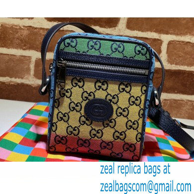 Gucci GG Multicolor Messenger Bag 658659 Green/Yellow/Blue/Pink/Red 2021 - Click Image to Close