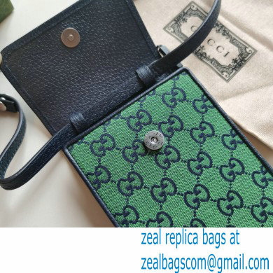 Gucci GG Multicolor Mini Bag 657582 Green 2021 - Click Image to Close