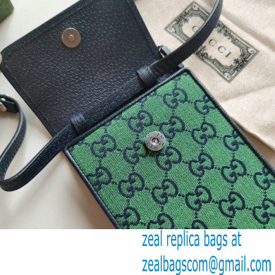 Gucci GG Multicolor Mini Bag 657582 Green 2021