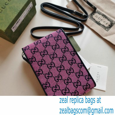 Gucci GG Multicolor Mini Bag 657582 Pink 2021 - Click Image to Close