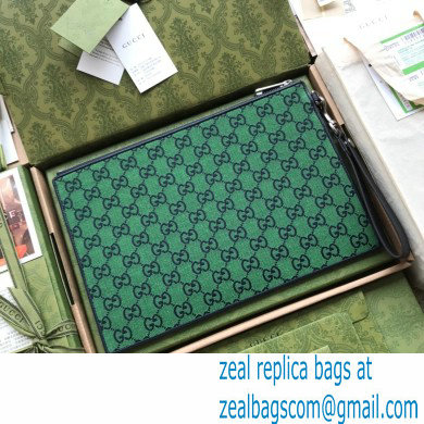 Gucci GG Multicolor Pouch Bag 657581 Green 2021