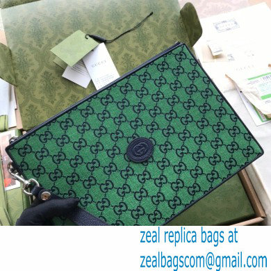 Gucci GG Multicolor Pouch Bag 657581 Green 2021