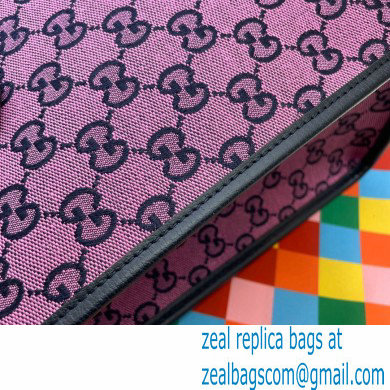 Gucci GG Multicolor Small Tote Bag 659983 Pink 2021 - Click Image to Close