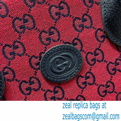 Gucci GG Multicolor Small Tote Bag 659983 Red 2021