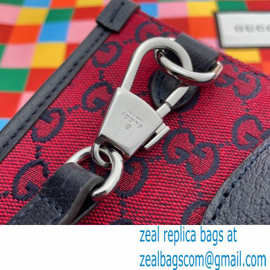 Gucci GG Multicolor Small Tote Bag 659983 Red 2021 - Click Image to Close