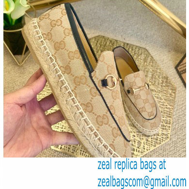 Gucci GG Supreme Canvas Horsebit Espadrilles Black 2021 - Click Image to Close