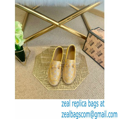 Gucci GG Supreme Canvas Horsebit Espadrilles Gold 2021