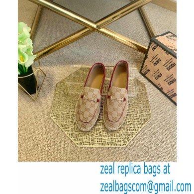 Gucci GG Supreme Canvas Horsebit Espadrilles Red 2021 - Click Image to Close