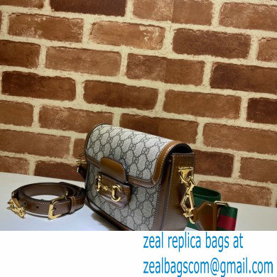 Gucci Horsebit 1955 Mini Shoulder Bag 658574 GG Supreme Canvas Coffee 2021 - Click Image to Close