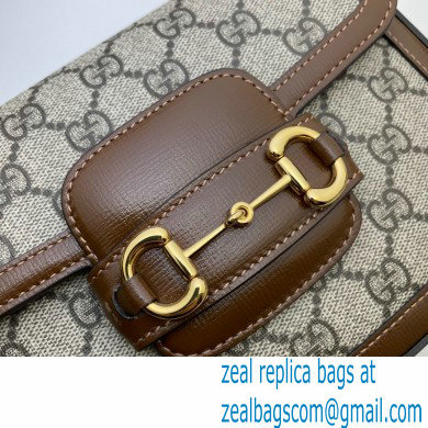 Gucci Horsebit 1955 Mini Shoulder Bag 658574 GG Supreme Canvas Coffee 2021 - Click Image to Close