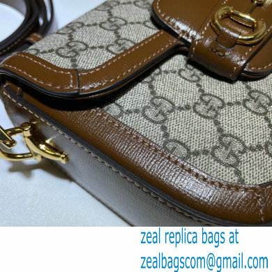 Gucci Horsebit 1955 Mini Shoulder Bag 658574 GG Supreme Canvas Coffee 2021