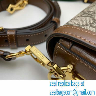 Gucci Horsebit 1955 Mini Shoulder Bag 658574 GG Supreme Canvas Coffee 2021 - Click Image to Close