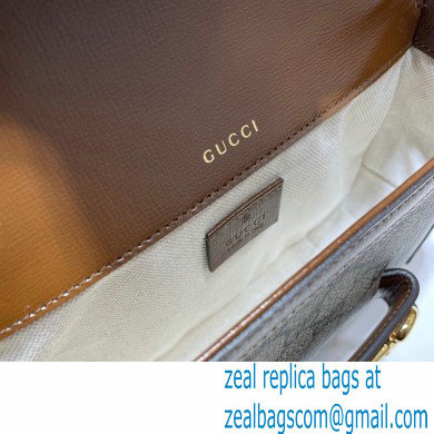 Gucci Horsebit 1955 Mini Shoulder Bag 658574 GG Supreme Canvas Coffee 2021 - Click Image to Close