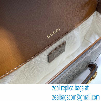 Gucci Horsebit 1955 Mini Shoulder Bag 658574 GG Supreme Canvas Coffee 2021