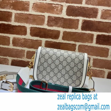 Gucci Horsebit 1955 Mini Shoulder Bag 658574 GG Supreme Canvas White 2021