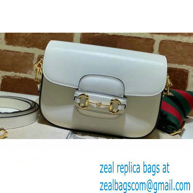 Gucci Horsebit 1955 Mini Shoulder Bag 658574 Leather White 2021