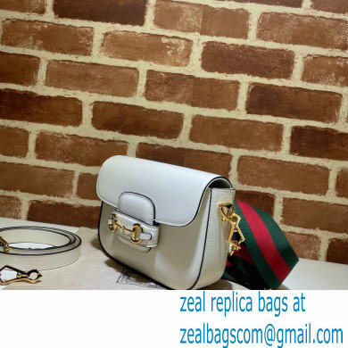 Gucci Horsebit 1955 Mini Shoulder Bag 658574 Leather White 2021