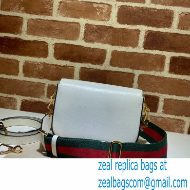 Gucci Horsebit 1955 Mini Shoulder Bag 658574 Leather White 2021 - Click Image to Close