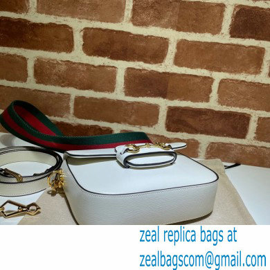 Gucci Horsebit 1955 Mini Shoulder Bag 658574 Leather White 2021