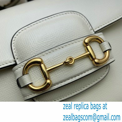 Gucci Horsebit 1955 Mini Shoulder Bag 658574 Leather White 2021 - Click Image to Close