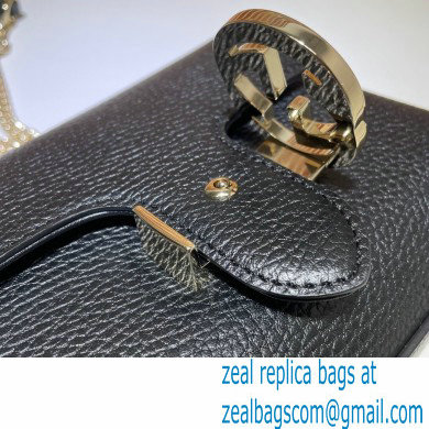 Gucci Interlocking G Leather Crossbody Bag 607720 Black 2021