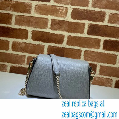 Gucci Interlocking G Leather Crossbody Bag 607720 Gray 2021