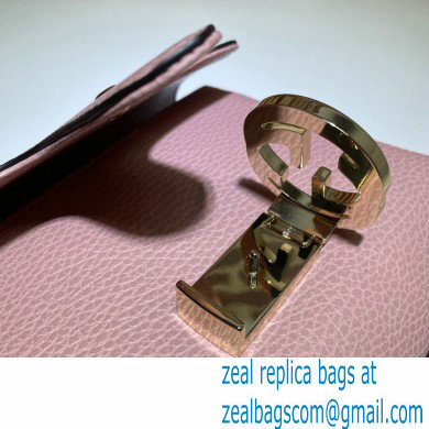 Gucci Interlocking G Leather Crossbody Bag 607720 Pink 2021