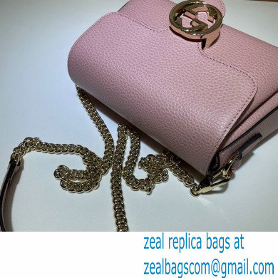 Gucci Interlocking G Leather Crossbody Bag 607720 Pink 2021