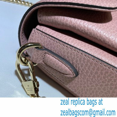 Gucci Interlocking G Leather Crossbody Bag 607720 Pink 2021