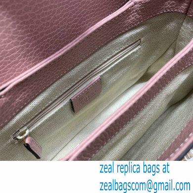 Gucci Interlocking G Leather Crossbody Bag 607720 Pink 2021