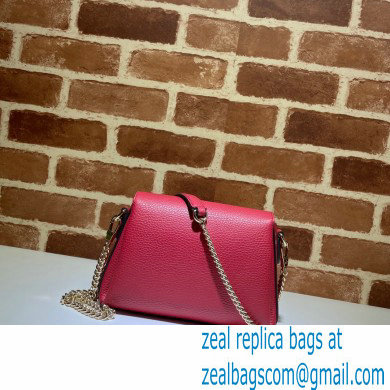Gucci Interlocking G Leather Crossbody Bag 607720 Red 2021 - Click Image to Close