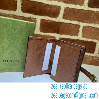 Gucci Jackie 1961 Card Case Wallet 645536 Washed GG Denim Blue 2021 - Click Image to Close