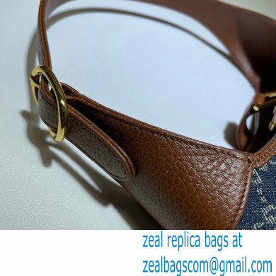 Gucci Jackie 1961 Small Shoulder Bag 636706 Washed GG Denim Blue 2021 - Click Image to Close