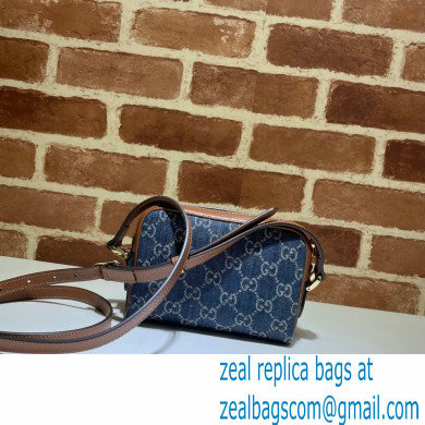 Gucci Ophidia GG Mini Bag 517350 Washed GG Denim Blue 2021 - Click Image to Close