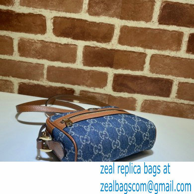 Gucci Ophidia GG Mini Bag 517350 Washed GG Denim Blue 2021