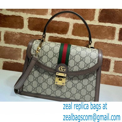 Gucci Ophidia Small Top Handle Bag with Web 651055 GG Supreme Canvas 2021 - Click Image to Close