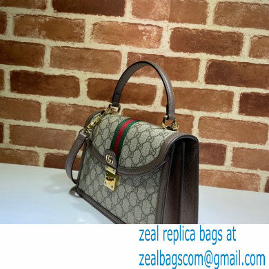 Gucci Ophidia Small Top Handle Bag with Web 651055 GG Supreme Canvas 2021 - Click Image to Close