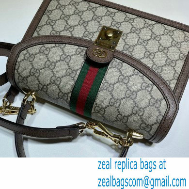 Gucci Ophidia Small Top Handle Bag with Web 651055 GG Supreme Canvas 2021