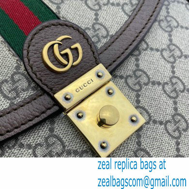 Gucci Ophidia Small Top Handle Bag with Web 651055 GG Supreme Canvas 2021
