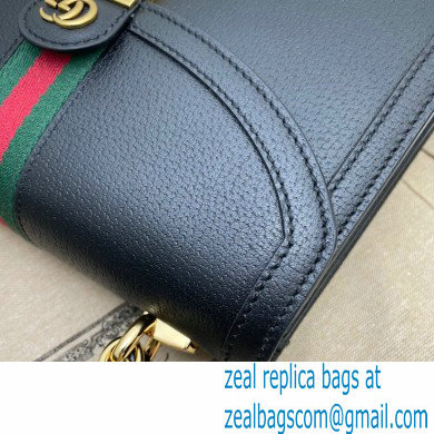 Gucci Ophidia Small Top Handle Bag with Web 651055 Leather Black 2021