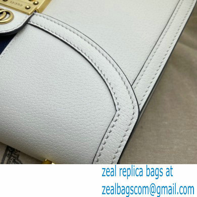 Gucci Ophidia Small Top Handle Bag with Web 651055 Leather White 2021 - Click Image to Close