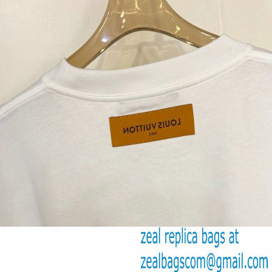 LOUIS VUITTON Front Printed Pastel Monogram T-Shirt WHITE
