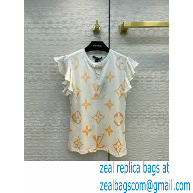 LOUIS VUITTON Monogram Ombre Flounce Sleeve T-Shirt