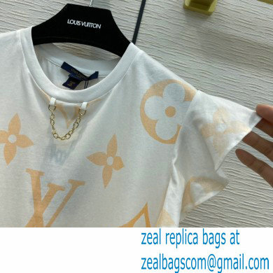 LOUIS VUITTON Monogram Ombre Flounce Sleeve T-Shirt