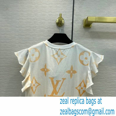 LOUIS VUITTON Monogram Ombre Flounce Sleeve T-Shirt