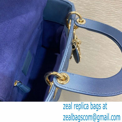 Lady Dior My ABCDior Bag in Gradient Cannage Lambskin Blue 2021