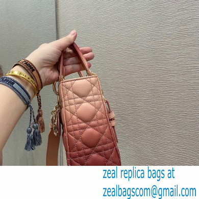 Lady Dior My ABCDior Bag in Gradient Cannage Lambskin Pink 2021